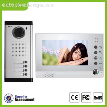 7 inch 4 Apartment Video Door Phone
